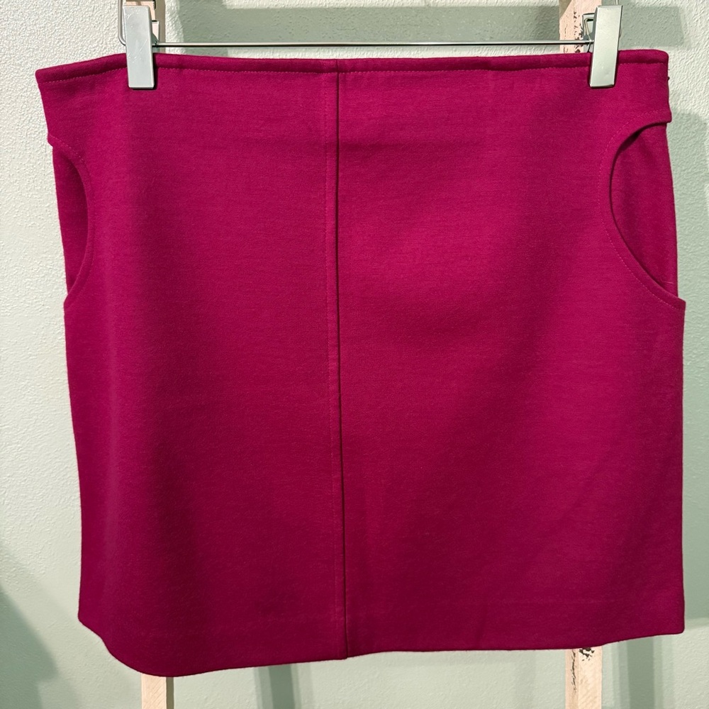 Diane Von Furstenberg Katinko Wool Fuchsia Magenta Mini Skirt Size 10 DVF